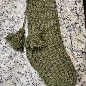 Hearth and Hand Green Knit Stocking